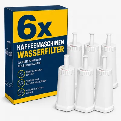 Produktbild von Wasserfilter Ersatz für Sage Kaffeevollautomat, 6 Stück Ersatz für Sage Barista Express Pro Wasserfilter, Water Filter für SES810/SES880/SES920/SES980