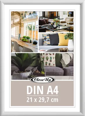Produktbild von Posterrahmen 21 x 29,7 cm DIN A4 Kunststoff weiß