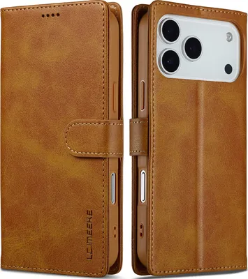 Produktbild von Hülle für iPhone 17 Pro, Klapphüllen Brieftasche Leder Magnetverschluss Ständer Schutzhülle Gelb