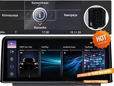 Obrázek produktu pro Multimediální displej, bezdrátové CarPlay, integrovaný přehrávač YouTube, CCC Carplay+Youtube