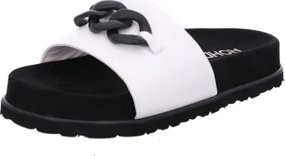 Produktbild von Rohde Damen Pantolette Nappa Leder trendy Kurzpantolette Kettendetail Siena 6272, Größe:37 EU, Farbe:Weiß