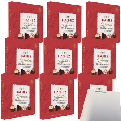 Produktbild von Hachez Schokolade Selection Mix VPE (9x125g Packung) + usy Block