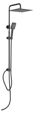Regendouche-Set 30 cm, 3 Strahlarten, wassersparend, schwarz