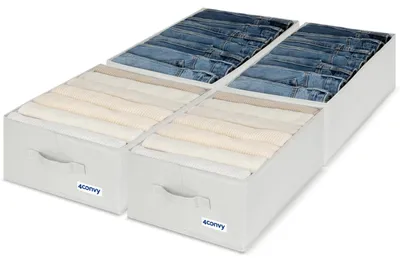 Zdjęcie produktu dla Duży organizer do przechowywania spodni, 4 sztuki, 7 przegródek