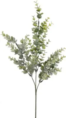 Produktbild von 6er Set künstlicher Eucalyptus Zweig Kunstblätter 3 Zweige H. 68cm grün Emerald