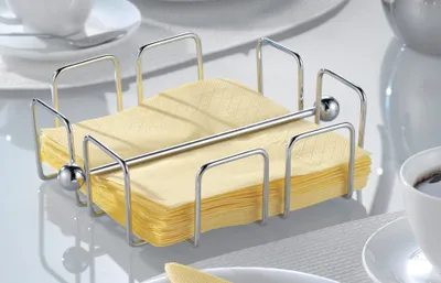 Obrázok produktu pre Esmeyer Serviettenhalter"Wire" aus verchromten Metall für handelsübliche Servietten 1/4