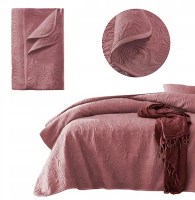 Image de Room99 Leila Couvre-lit matelassé Rose Indienne 200x220 cm