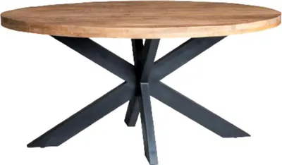 Produktbild von Esstisch Sturdy Oval 160cm aus Mangoholz - Hellbraun