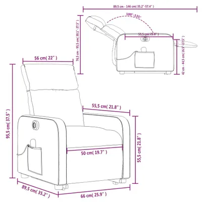Zdjęcie produktu dla VidaXL 3206731, Tkanina, Brązowy, Pianka, 110 kg, 50 cm, 55,5 cm