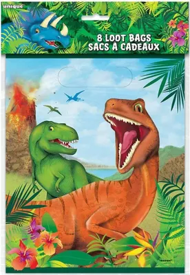 Produktbild von Geschenktüte PVC Dinosaurier 8Stk./18x21cm