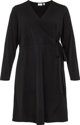 Produktbild von VILA Blusen Wickelkleid Plus Size Übergrößen Tunika Mini V-Neck VIBORNEO Größe: 54