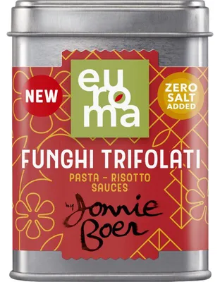 Zdjęcie produktu dla Euroma Funghi Trifolati by Jonnie Boer, 43 g - aromatyczna mieszanka grzybowa do makaronu i risotto