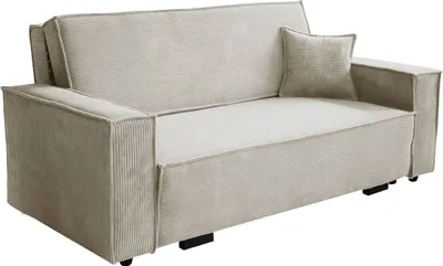 Produktbild von MIRJAN24 Schlafsofa Viva Star IV, 4 Sitzer Polstersofa inkl. Kissen, mit Bettkasten und Schlaffunktion, Stilvoll Couch (Farbe: Poso 100)
