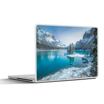 Produktbild von MuchoWow® Laptop Aufkleber Sticker Cover Landschaft - Schnee - Winter - Wasser - Berg 32.5x23.5 cm - Sticker für Laptop - Selbstklebend