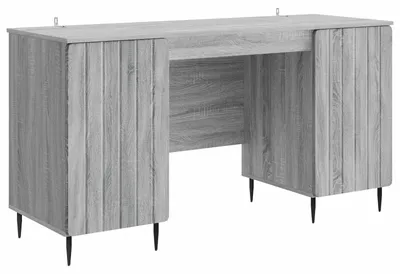 Obrázek produktu pro vidaXL Psací stůl Sonoma, šedý, 142,5 x 50 x 75 cm, dřevotřísková deska