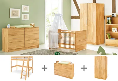 Produktbild von Pinolino Jugendzimmer 'Natura' extrabreit mit Hochbett, 3-tlg., 102175JHX