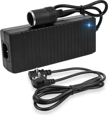 Produktbild von 230V auf 12V Spannungswandler, 180W Netzadapter für KFZ-Geräte, Zigarettenanzünder-Buchse für Kühlbox, Kompressor & Dashcam