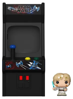Productafbeelding van Bitty POP figuurtje Star Wars: 8-bit Luke Skywalker & Arcade-display