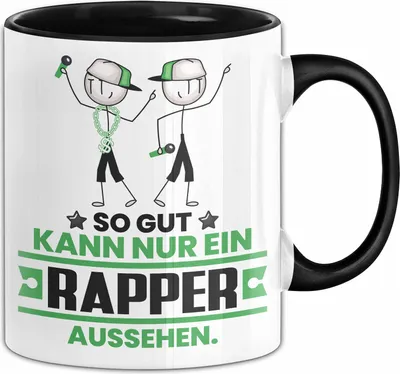 Produktbild von Rapper Geschenk Tasse So Gut Kann Nur Ein Rapper Aussehen Geschenkidee Kaffee-Becher (Schwarz)