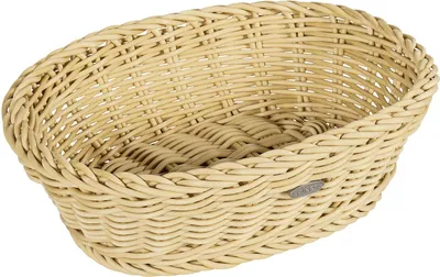 Zdjęcie produktu dla SALEEN Koszyk na pieczywo owalny plastikowy 25,5x19x7cm beżowy