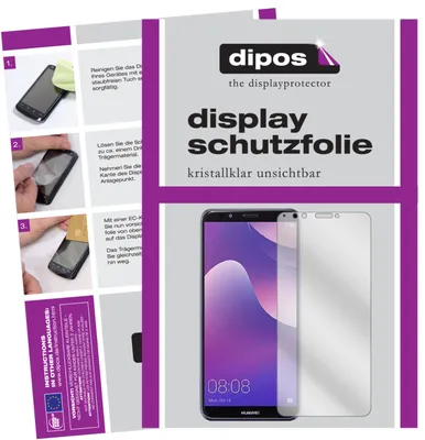 Produktbild von 2x Schutzfolie für Huawei Y7 (2018) klar Displayschutzfolie Folie Display Schutz