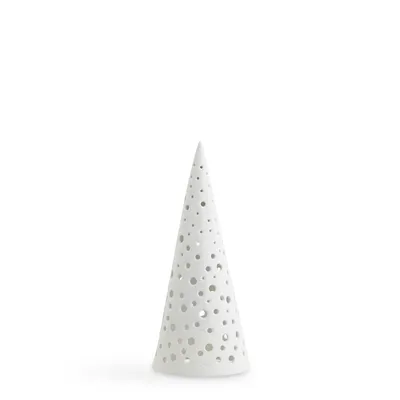 Produktbild von Kähler Nobili Teelichtleuchter klein Ø 8 x 19 cm Keramik weiß