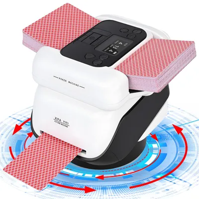 Kartenmischer und -austeiler, 2-in-1, für 2-8 Spieler, wiederaufladbar
