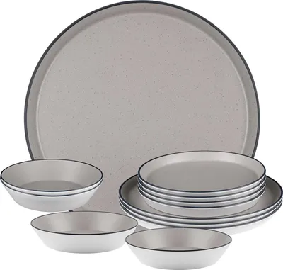 Produktbild von BRUNNER Camping Geschirr Set 4 Personen | Anti-Slip | Midday ICONIC COMPACK, 12-tlg.