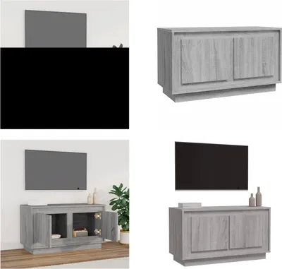 Produktbild von vidaXL TV Schrank Grau Sonoma 80x35x45 cm Holzwerkstoff - TV-Schrank - TV-Schränke - TV-Möbel - TV-Ständer