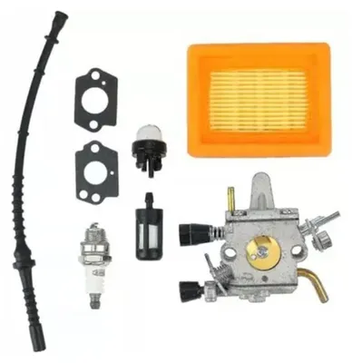 Immagine prodotto di INF Kit carburatore 8 pezzi compatibile con STIHL FS120/FS200/FS220/FS250/FS400/FS450/FS480 - Lega di alluminio, Nylon, PVC