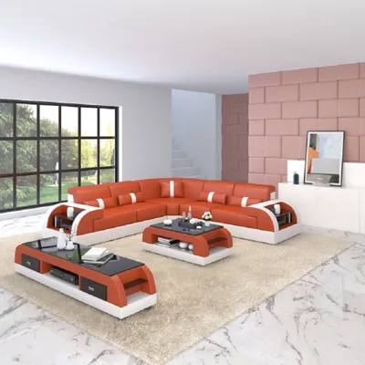 Image de Salon Canapé D'angle En L Coussin Designer