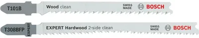 Produktbild von Bosch Stichsägeblätter Set T101B und EXPERT Hardwood 2-side clean T308BFP, 26-tlg.