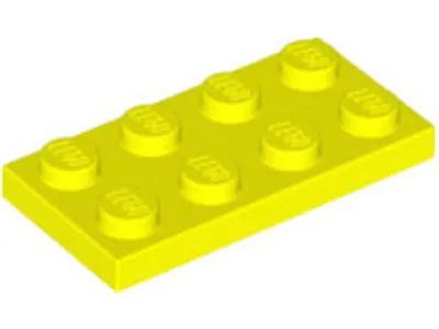 Produktbild von Lego® 1 Stück 3020 Platten Plates 2x4 Part Basic 1 Neon Gelb
