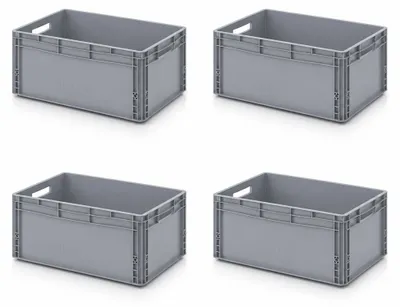 Produktbild von 4 X AUER Eurobehälter EG 64/27 | 60 x 40 x 27 cm Transportbox Lagerkiste