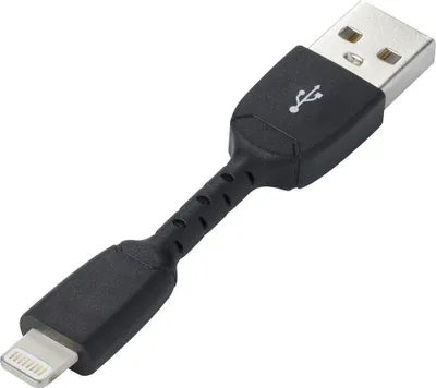Produktbild von Renkforce USB-Kabel USB 2.0 USB-A Stecker, Apple Lightning Stecker 0.05 m Schwarz RF4260168