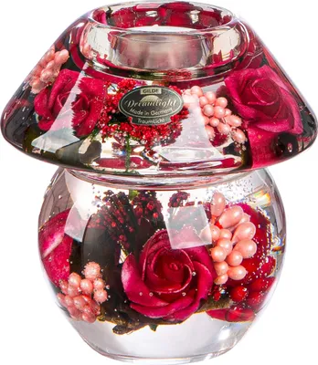 Image de GILDE Dreamlight, Teelichtleuchter, Noblesse Smart, "Adele", Glas, rot, , H. 11 cm, D. 11 cm 72363