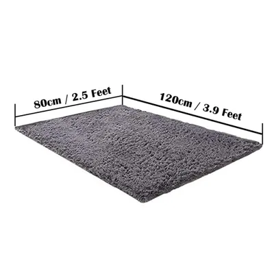 Obrázek produktu pro CANDeal Koberce Chlupaté koberce do obývacího pokoje Chlupaté koberce Koberec do ložnice Omyvatelné měkké koberce Pohodlné pro domácí dekorace (šedá, 80 x 120 cm)