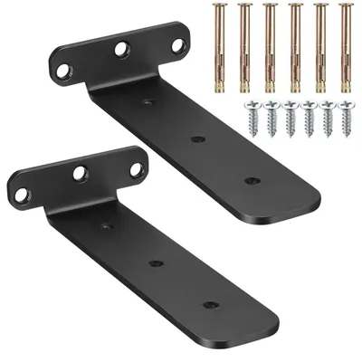 Immagine prodotto di Supporti per mensole da parete, 2 pezzi, neri, 20 cm, per carichi pesanti