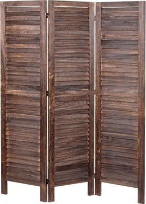 Obrázok produktu pre Paravent HWC-G30, deliaca stena, zástena na ochranu súkromia, ošúchaný vzhľad 170x120cm ~ hnedá
