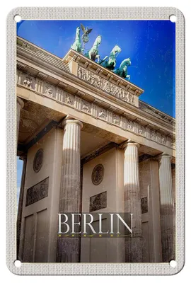 Produktbild von Blechschild Reise 12x18cm Berlin Deutschland Brandenburger Trip Schild