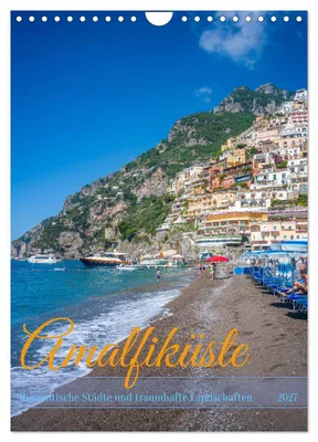 Immagine prodotto di Costiera Amalfitana - Città romantiche e paesaggi da sogno (calendario da parete 2027, formato DIN A4 verticale), calendario mensile CALVENDO