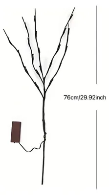 Produktbild von Dekorative Zweig mit LED-Leuchten, 76 cm, für den Innenbereich