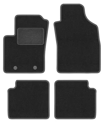 Produktbild von Velours-Fußmatten für Fiat 500 2007-2013 (Cabrio/Schrägheck) – 4-tlg, Graphit, passgenau – Wielganizator LUX