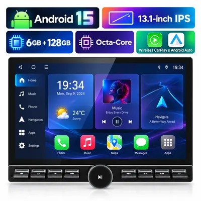 Immagine prodotto di Autoradio Android 15 da 13,1 pollici per Fiat Ducato, Peugeot Boxer e Citroën Jumper (modelli dal 2007 al 2024), con 6+128GB di memoria, compatibile con CarPlay e Android Auto, e con GPS 4G, Immagine generata dall'IA