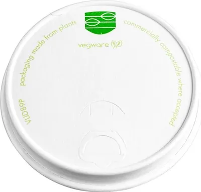 Produktbild von Kompostierbare Papierdeckel Vegware 89 für Kaffeebecher (1000 Stück)