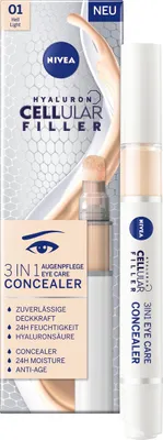 Produktbild von NIVEA Cellular 3in1 Augenpflege Concealer Make-Up mit Hyaluron 01 Hell 4ml