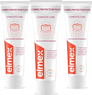Immagine prodotto di Elmex | Dentifricio - Dentifricio Caries Protezione Totale - 3 x 75 ml - Protezione contro la carie - Protezione contro la sensibilità - Salute orale