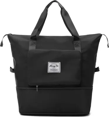 Produktbild von Faltbare Reisetasche, Handgepäcktasche, wasserdicht, leichte Reisetasche - BAGPLUS Schwarz