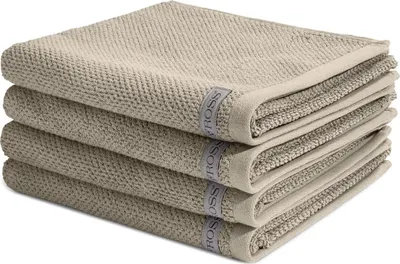 Produktbild von Ross Selection 4 X Handtuch im Set Frottee aus Bio Baumwolle 540 g/m², Weich saugstark und schnell trocknend, Gewebte Bordüre in vielen Farben