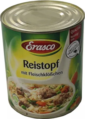 Produktbild von Erasco Reistopf mit Fleischklösschen 800g